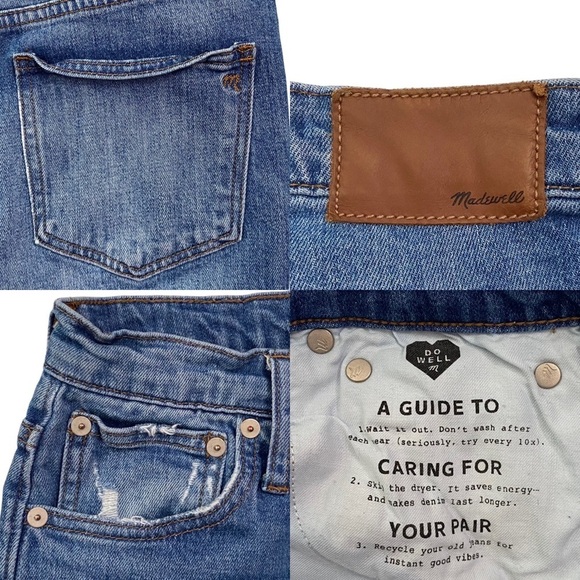 Madewell The High-Rise Slim Boyjean Step Hem Slim Boyfriend Distressed Jeans 24 - Picture 13 of 16